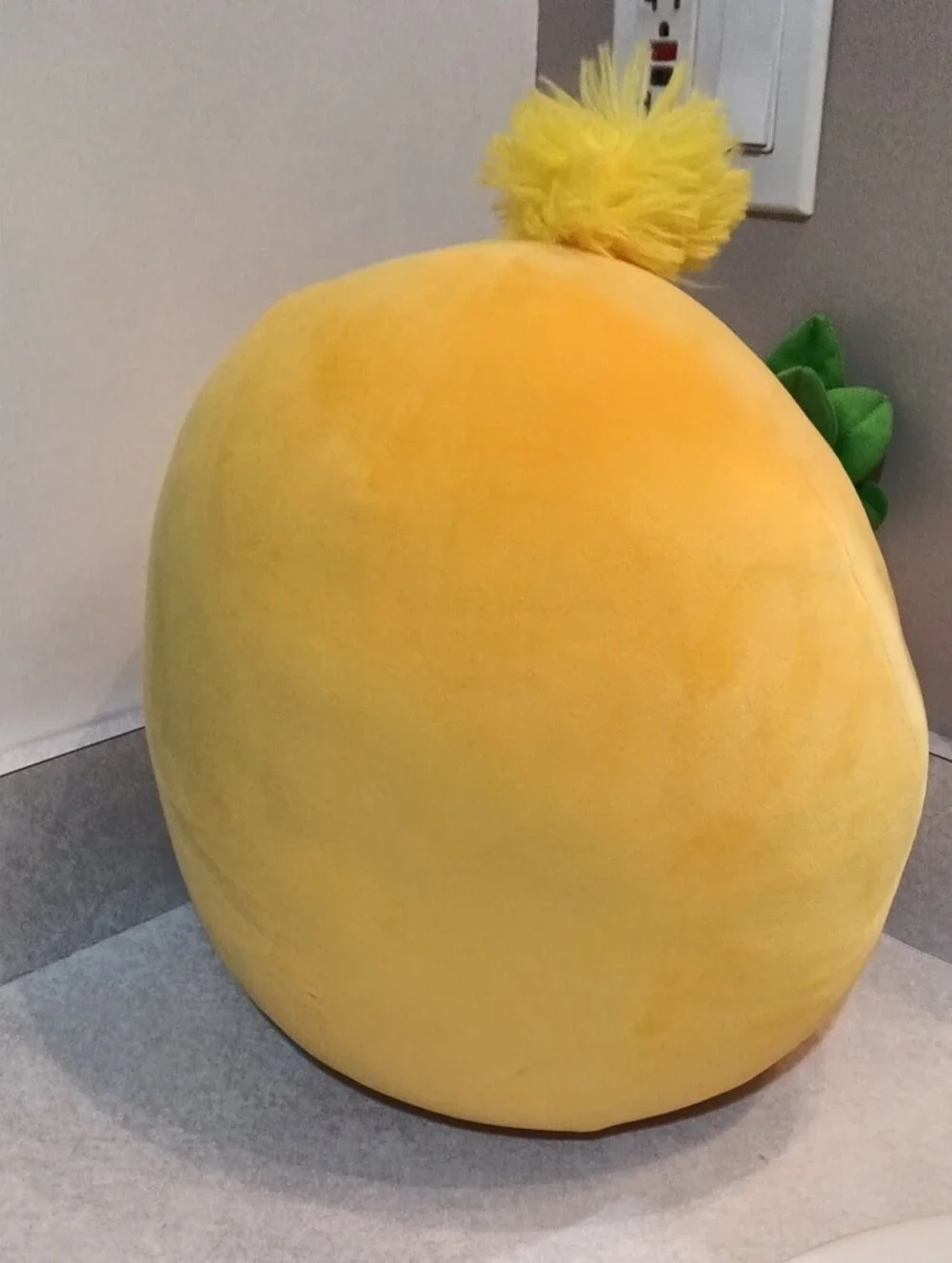 Yellow Sloth Plush Holding Dole Pineapple Toy